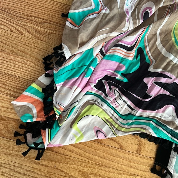 Trina Turk Nazare Kimono Swim Cover Up - Multicolor Marble - Picture 5 of 9